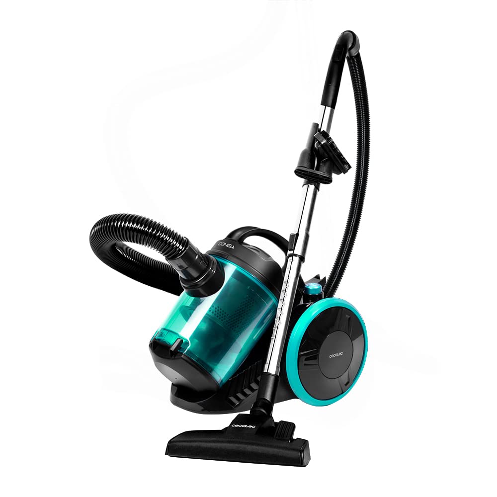 Cecotec Aspirador sin Bolsas Potente de Trineo Conga Rockstar Multicyclonic. 800 W, Multiciclónico, Capacidad 2,5 L, Filtro de Alta Eficiencia, Tubo Telescópico Metálico, Accesorios