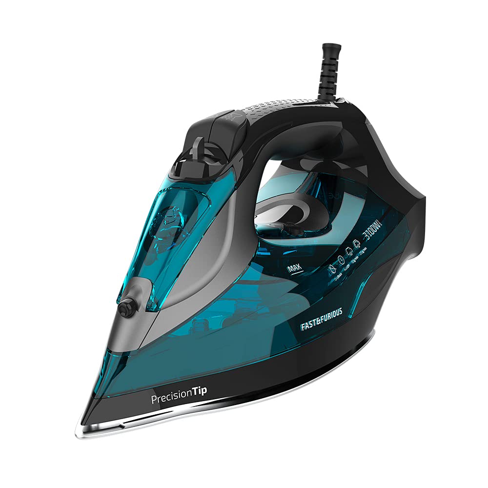 Cecotec Plancha Ropa Vapor Fast-Furious 5010 Vital, Suela de Aluminio Turbo Slide, Vapor continuo de 55 g/min, Golpe de vapor de 200 g/min, Regulador de temperatura, Antical, Antigoteo, 2600 W