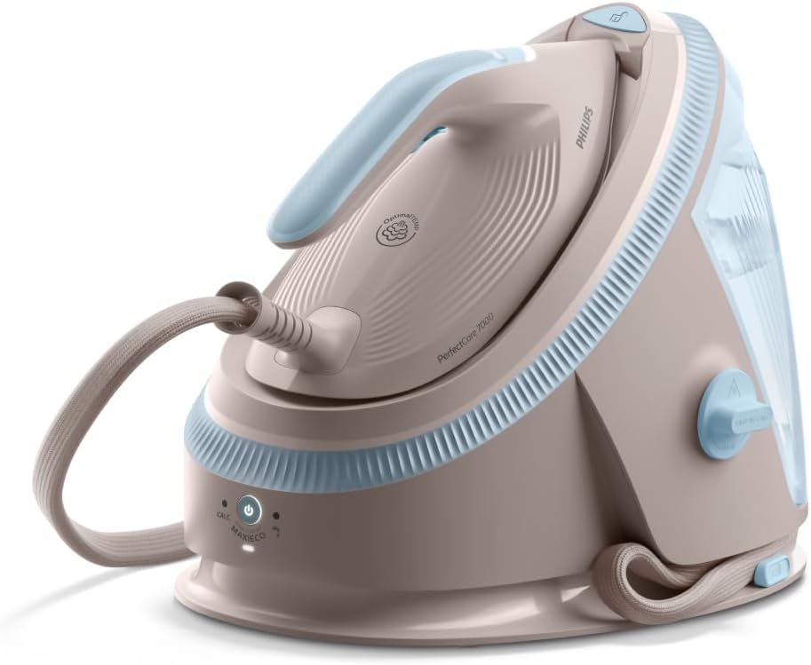 Philips 7000 Centro de Planchado OptimalTEMP, 8,5 bares, 1,5L, Beige