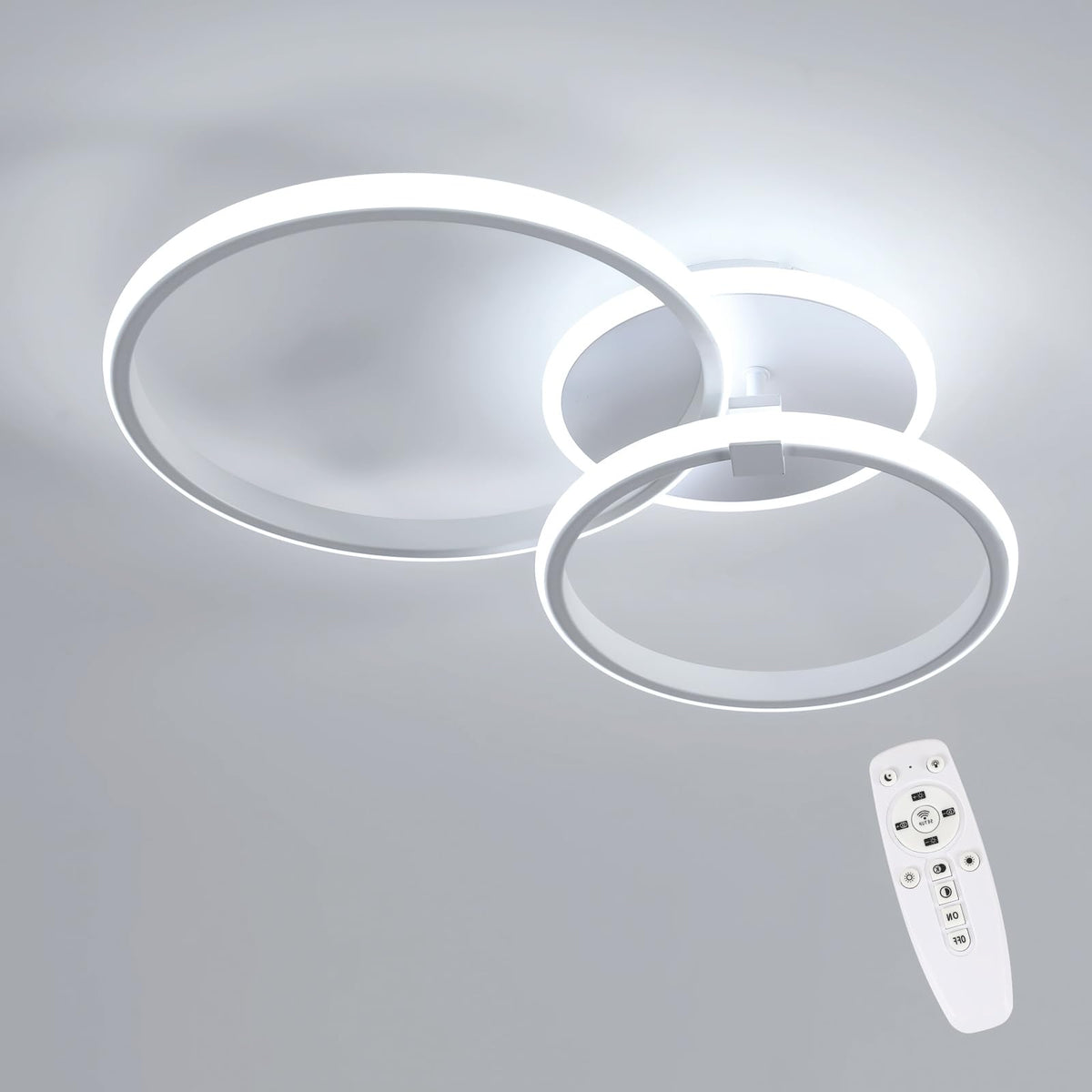 Riserva Plafon Techo LED Regulable 48W, Forma de Corazón, 3000K-6500K, Oro