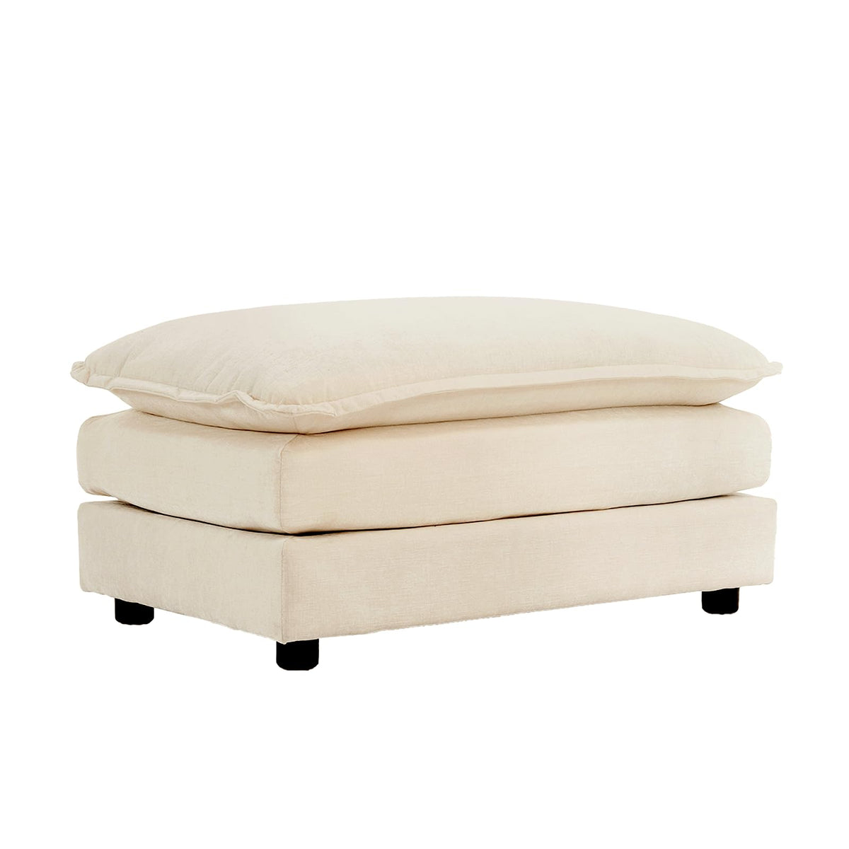 Sofá Modular Modular de 380.0 cm en Forma de L, sofás Convertibles de Gran tamaño, sofá de felpilla de 4 plazas con Asiento Profundo SleeperCloud con Almohadas y 2 otomanas para Sala de