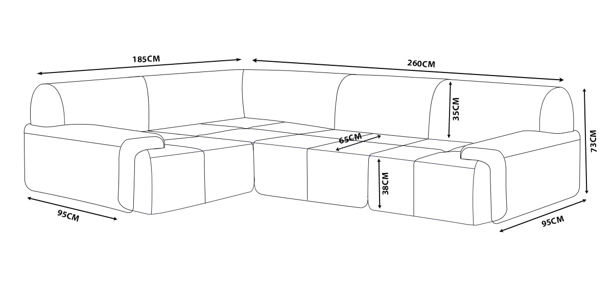 Sofá Modular 3 plazas con Chaise Longue, tapizado en Chenilla, Fundas de Cojines desenfundables (Gris Mineral, 3 plazas con Chaise Longue)