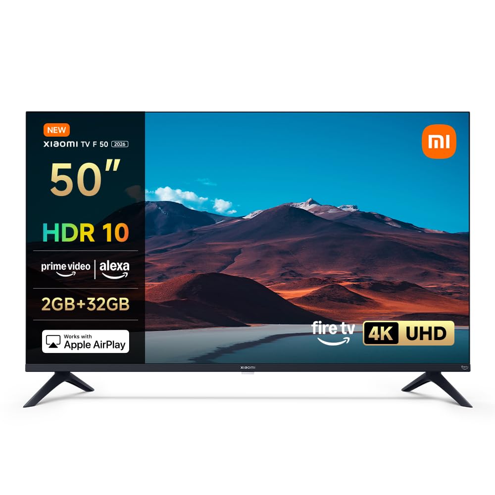 XIAOMI TV F 65, 65 Pulgadas (165 cm), 4K UHD, Smart TV, Fire OS8, Control por Voz Alexa, HDR10, MEMC, Modo Game Boost 120Hz, Compatible con Apple AirPlay
