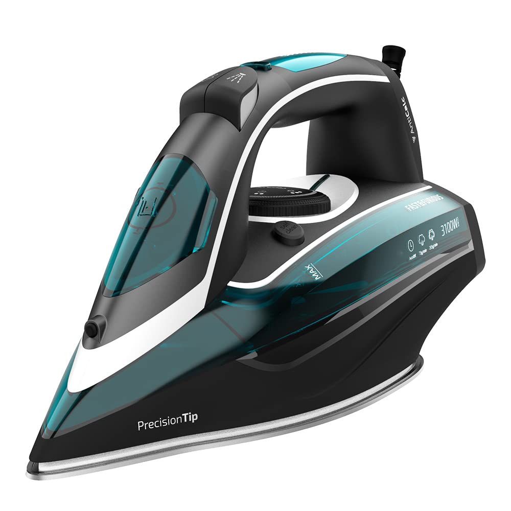 Cecotec Plancha Ropa Vapor Fast-Furious 5010 Vital, Suela de Aluminio Turbo Slide, Vapor continuo de 55 g/min, Golpe de vapor de 200 g/min, Regulador de temperatura, Antical, Antigoteo, 2600 W