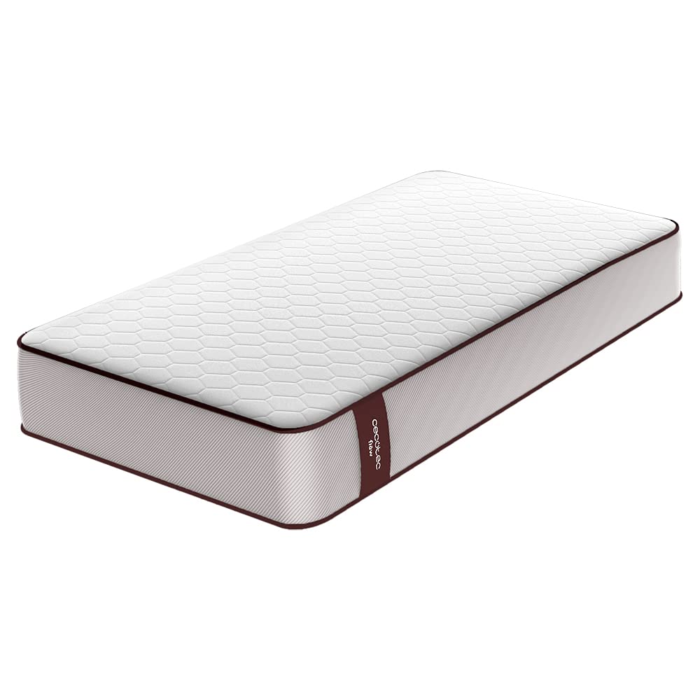 Cecotec Colchón Viscoelástico Flow PureVital 1900 Medida 90x190. Multicapa, Altura 21cm, Firmeza Alta, Núcleo FoamVital, Doble Cara Dual System para Invierno y Verano