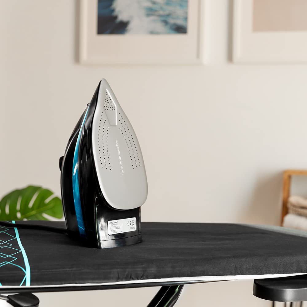 Cecotec Plancha Ropa Vapor Fast-Furious 5010 Vital, Suela de Aluminio Turbo Slide, Vapor continuo de 55 g/min, Golpe de vapor de 200 g/min, Regulador de temperatura, Antical, Antigoteo, 2600 W