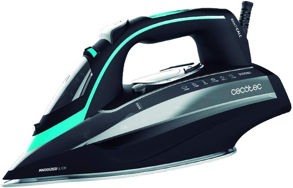 Cecotec Plancha Ropa Vapor 3D ForceAnodized 750 Smart. 3100W, Golpe de Vapor 200 g/min, Doble Suela Anodizada, Pantalla LCD, Antical, Autoapagado, Modo Eco, Depósito 400 ml