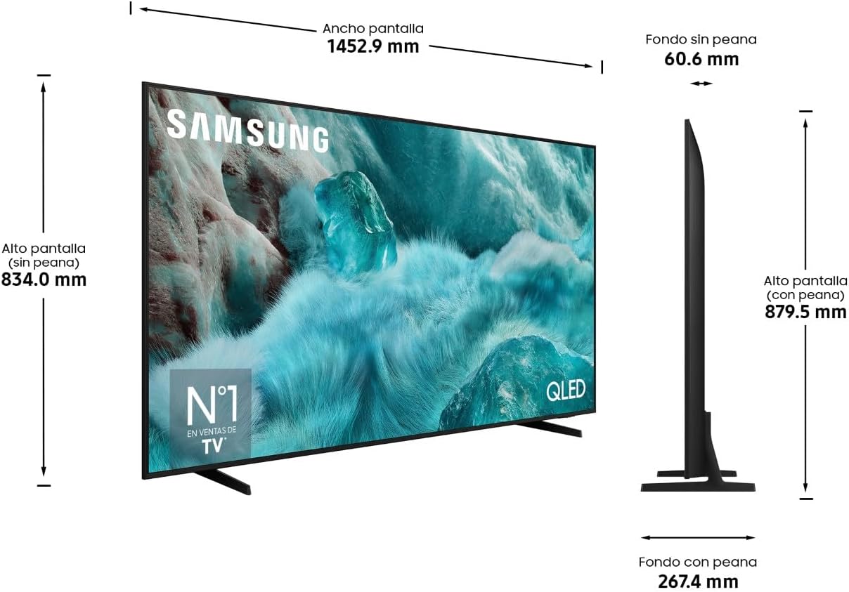Samsung TV 65 Pulgadas QLED Q8F 4K Smart TV con Vision AI, 100% Volumen de Color con Quantum Dot, el auténtico Quantum Dot y Motion Xcelerator