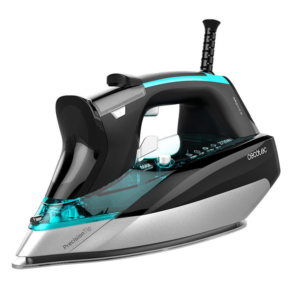 Cecotec Plancha Ropa Vapor Fast-Furious 5010 Vital, Suela de Aluminio Turbo Slide, Vapor continuo de 55 g/min, Golpe de vapor de 200 g/min, Regulador de temperatura, Antical, Antigoteo, 2600 W