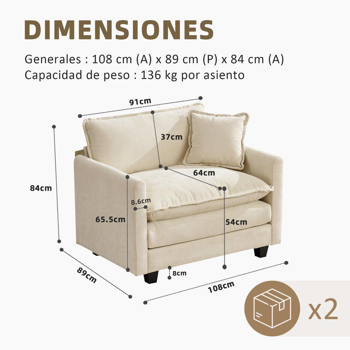 Sofá Modular Modular de 380.0 cm en Forma de L, sofás Convertibles de Gran tamaño, sofá de felpilla de 4 plazas con Asiento Profundo SleeperCloud con Almohadas y 2 otomanas para Sala de