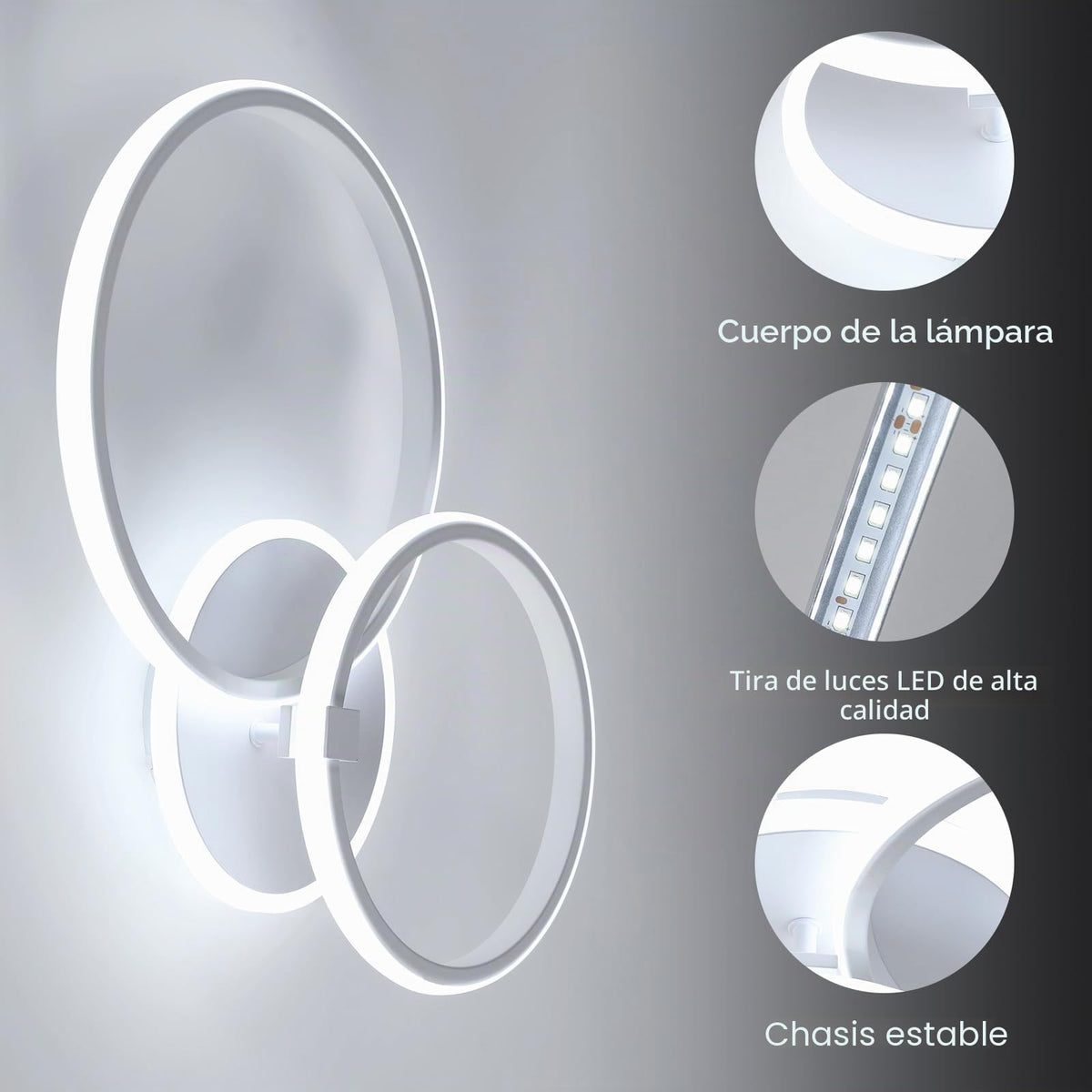 Riserva Plafon Techo LED Regulable 48W, Forma de Corazón, 3000K-6500K, Oro
