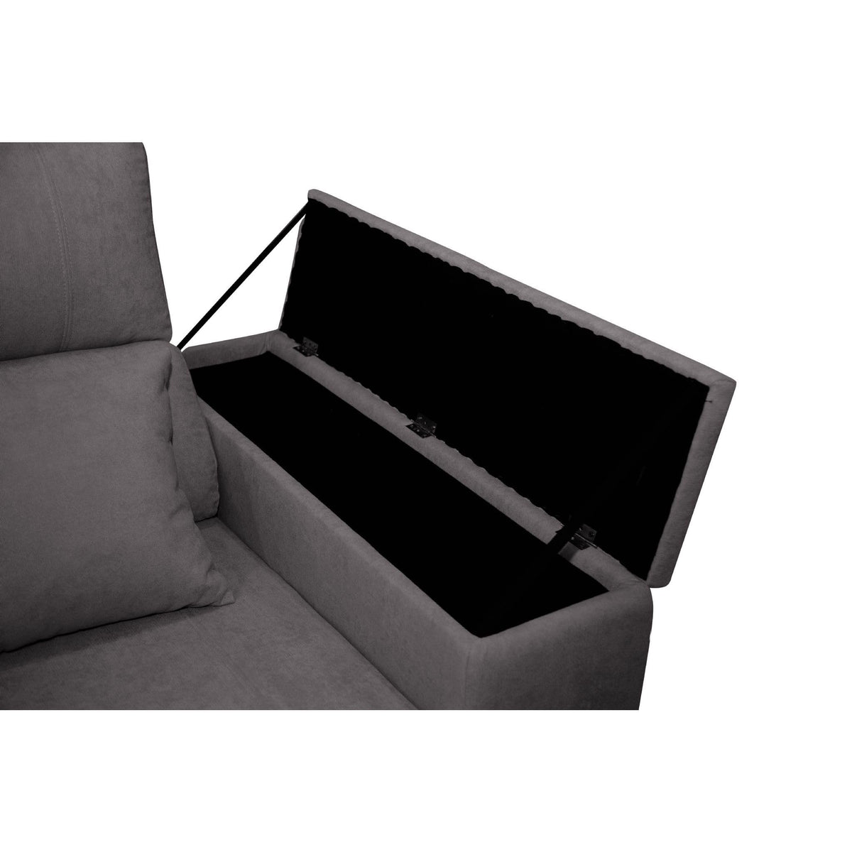 Sofá Chaise Longue Corsa Moderno y Contemporáneo | Confort Máximo con Asientos Deslizantes y Respaldos Reclinables | Tela Antimanchas Aqualine, Arcón de Almacenaje, Hecho en España – Beige Derecha