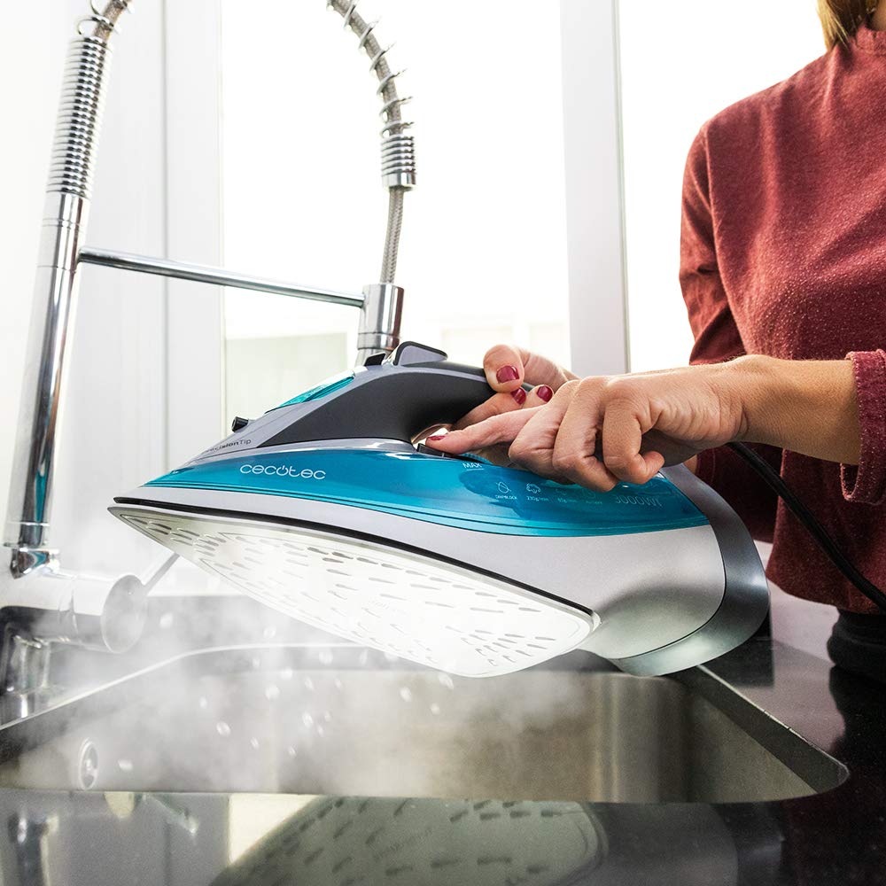 Cecotec Plancha Ropa Vapor Fast-Furious 5010 Vital, Suela de Aluminio Turbo Slide, Vapor continuo de 55 g/min, Golpe de vapor de 200 g/min, Regulador de temperatura, Antical, Antigoteo, 2600 W