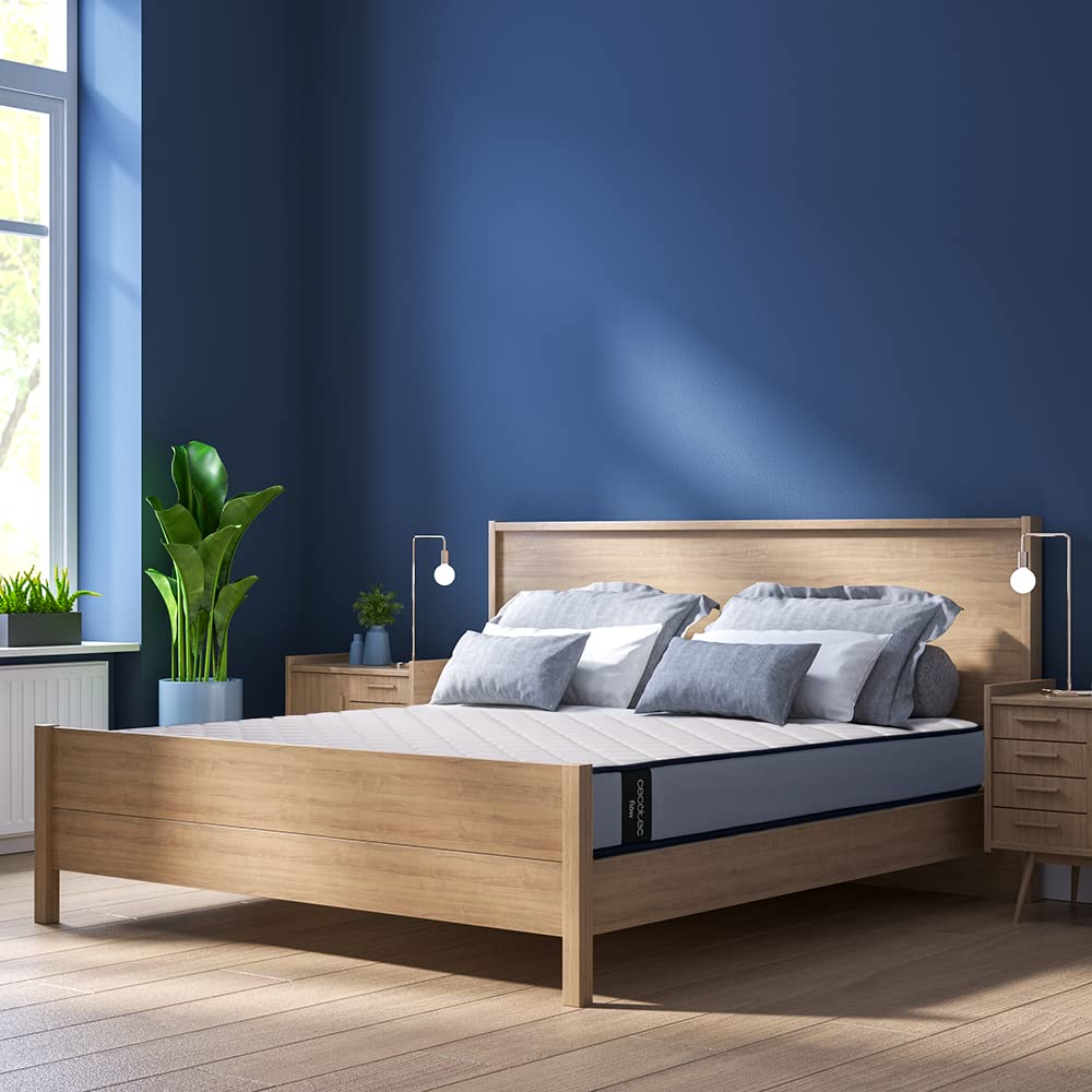 Cecotec Colchón Viscoelástico Flow PureVital 1900 Medida 90x190. Multicapa, Altura 21cm, Firmeza Alta, Núcleo FoamVital, Doble Cara Dual System para Invierno y Verano