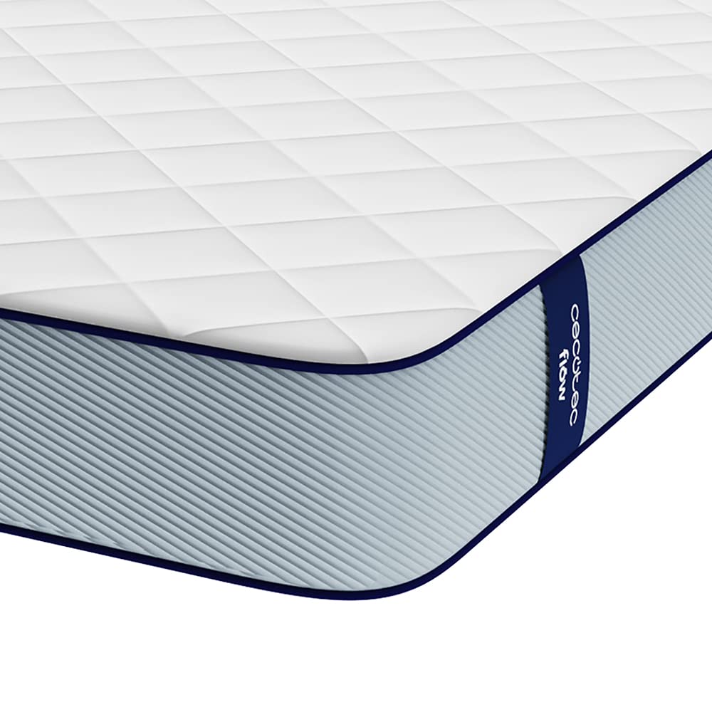 Cecotec Colchón Viscoelástico Flow PureVital 1900 Medida 90x190. Multicapa, Altura 21cm, Firmeza Alta, Núcleo FoamVital, Doble Cara Dual System para Invierno y Verano