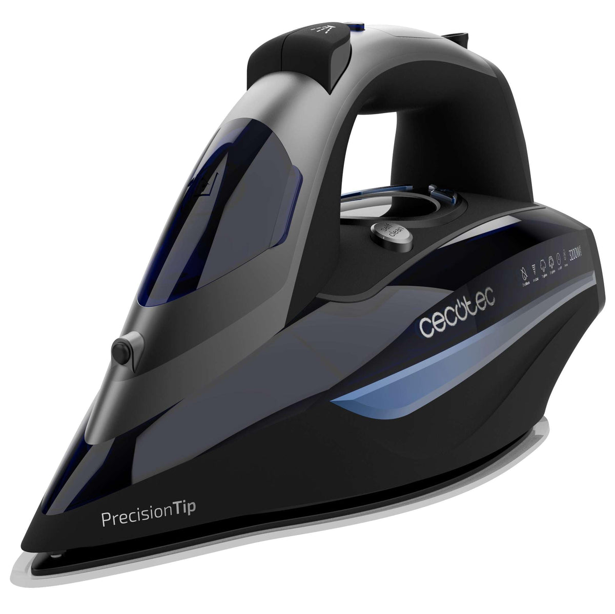 Cecotec Plancha Ropa Vapor 3D ForceAnodized 750 Smart. 3100W, Golpe de Vapor 200 g/min, Doble Suela Anodizada, Pantalla LCD, Antical, Autoapagado, Modo Eco, Depósito 400 ml