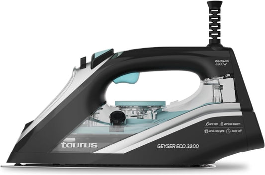 Taurus - Plancha de Vapor 3200W, Golpe Vapor 220g, Antical, Suela X-Slide