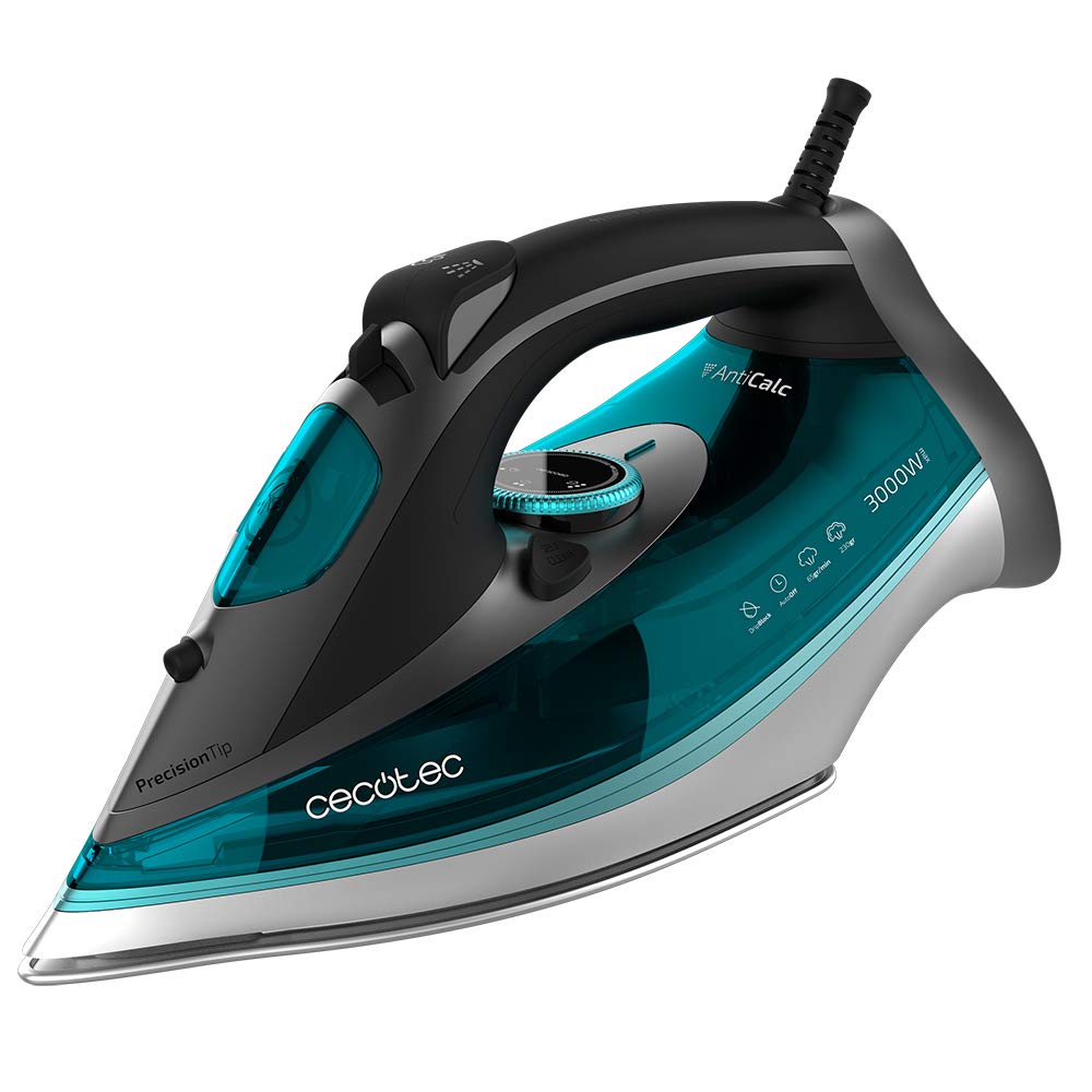 Cecotec Plancha Ropa Vapor Fast-Furious 5010 Vital, Suela de Aluminio Turbo Slide, Vapor continuo de 55 g/min, Golpe de vapor de 200 g/min, Regulador de temperatura, Antical, Antigoteo, 2600 W