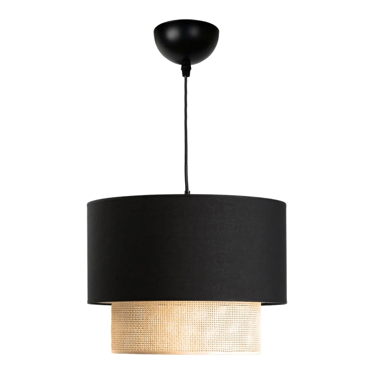 lux.pro Lámpara Colgante Lámpara de Techo Luminaria de Suspensión para Pasillo Restaurante 1xE27 20 W Plástico Tela 70 x Ø 30 cm Beige/Amarillo