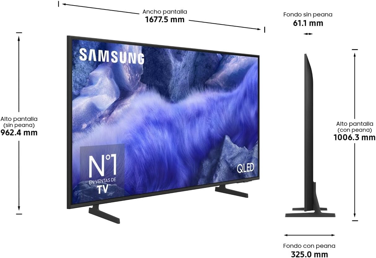 Samsung TV 65 Pulgadas QLED Q8F 4K Smart TV con Vision AI, 100% Volumen de Color con Quantum Dot, el auténtico Quantum Dot y Motion Xcelerator