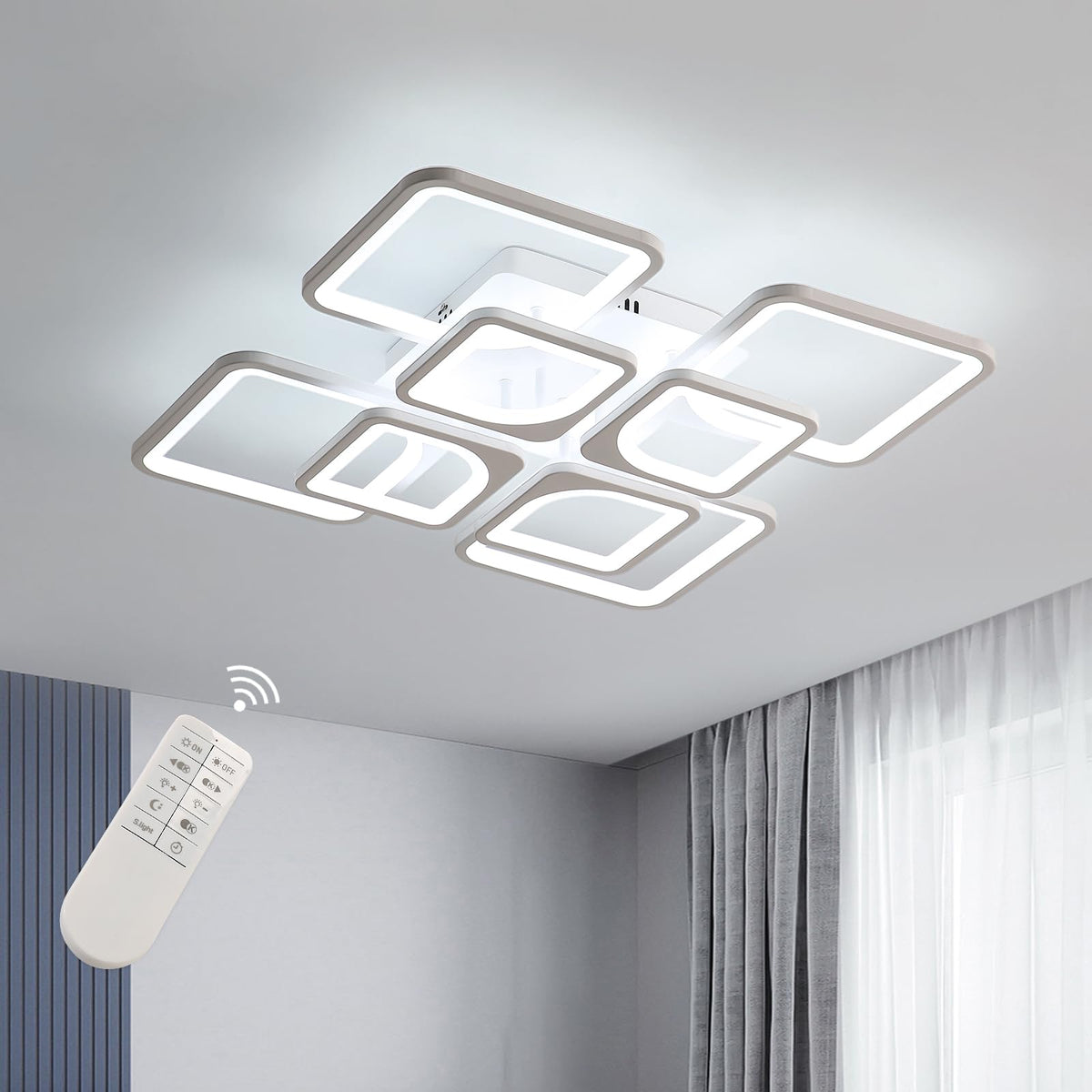 Riserva Plafon Techo LED Regulable 48W, Forma de Corazón, 3000K-6500K, Oro