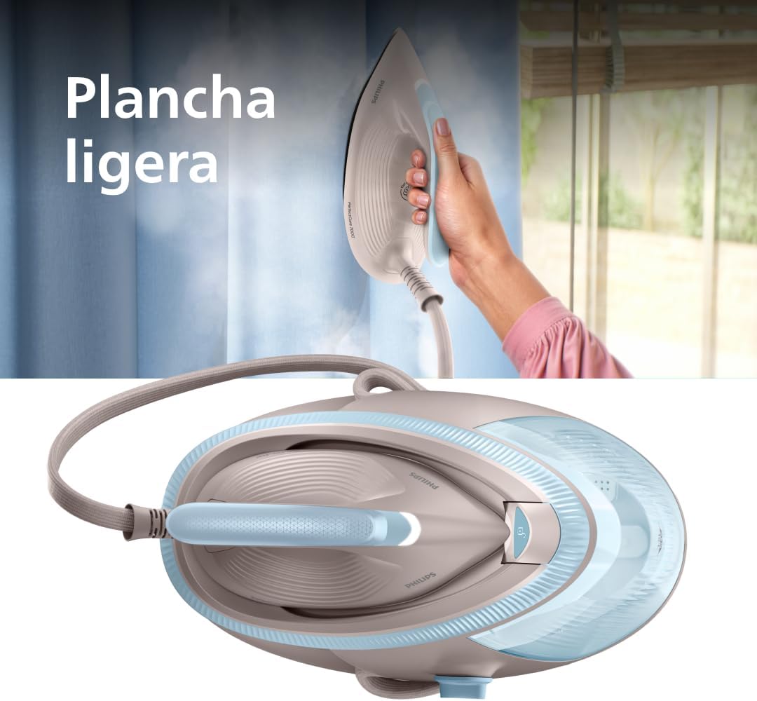 Philips 7000 Centro de Planchado OptimalTEMP, 8,5 bares, 1,5L, Beige