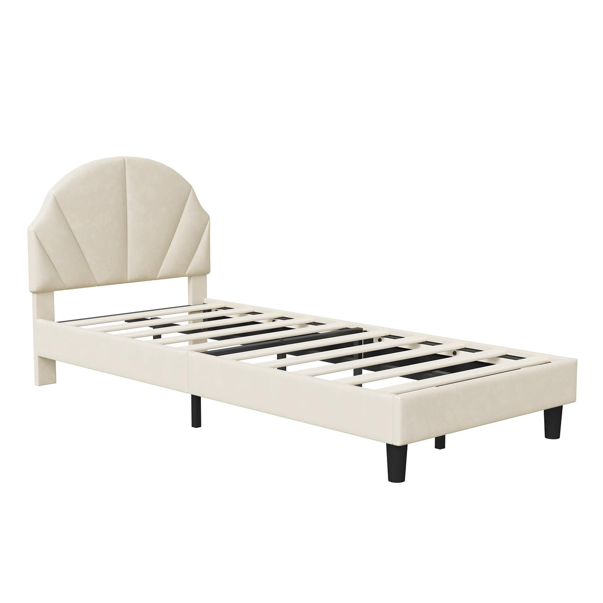 Cama Infantil tapizada 140 x 200 cm con LED, Cama tapizada para niños 140 x 200 con cabecera Ajustable Marco de Camas, Camas de Princesa para Niña en Forma de Corona con Somier(Rosa, 140 x 200)