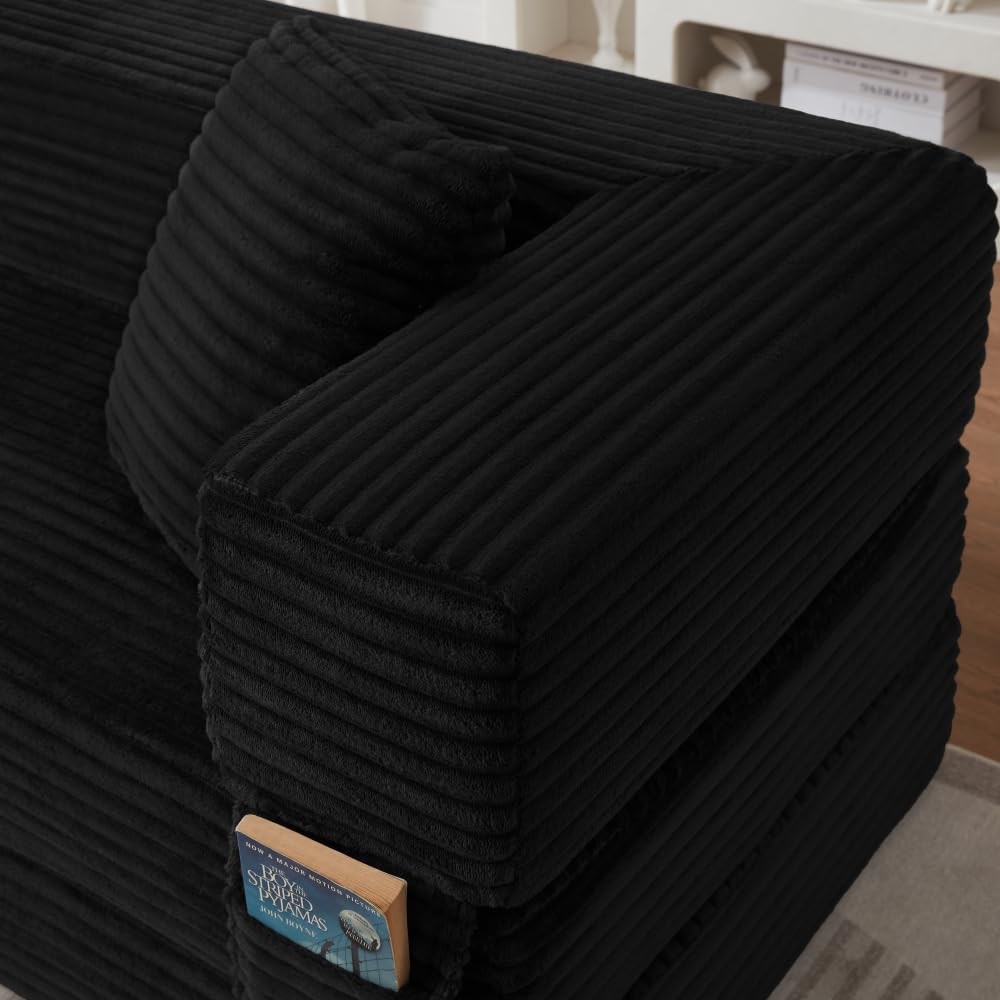 Sapgaks Sofá Convertible, Sofá Cama, Sofá 2 Plazas sin Marco, Sofá Plegable de Compresión, Diseño Cuadrado Clásico, No requiere Montaje (Verde-1)