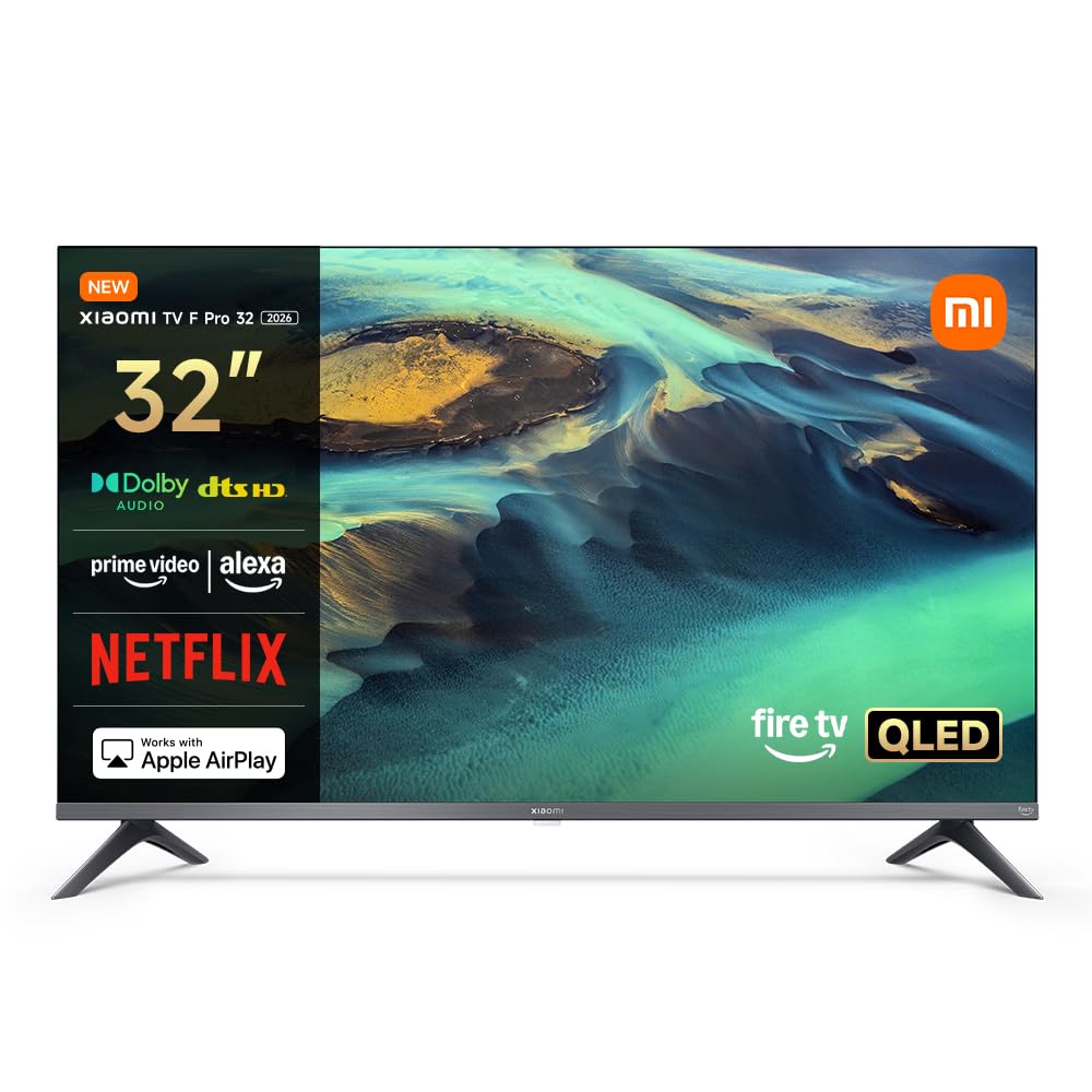 XIAOMI TV F Pro 75, 75 Pulgadas (190 cm), 4K UHD QLED, Smart TV, Fire OS8, Control por Voz Alexa, HDR10+, Modo Game Boost 120Hz, MEMC, Compatible con Apple AirPlay