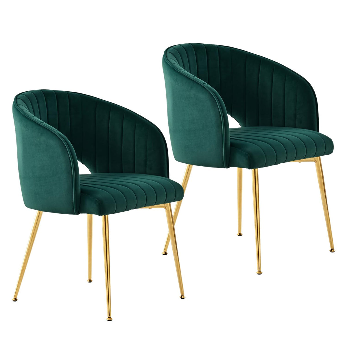 Juego de 6 sillas de comedor de terciopelo, sillas tapizadas con reposabrazos, patas doradas, sillas de cocina, para salón, dormitorio, oficina (6, blanco crema)