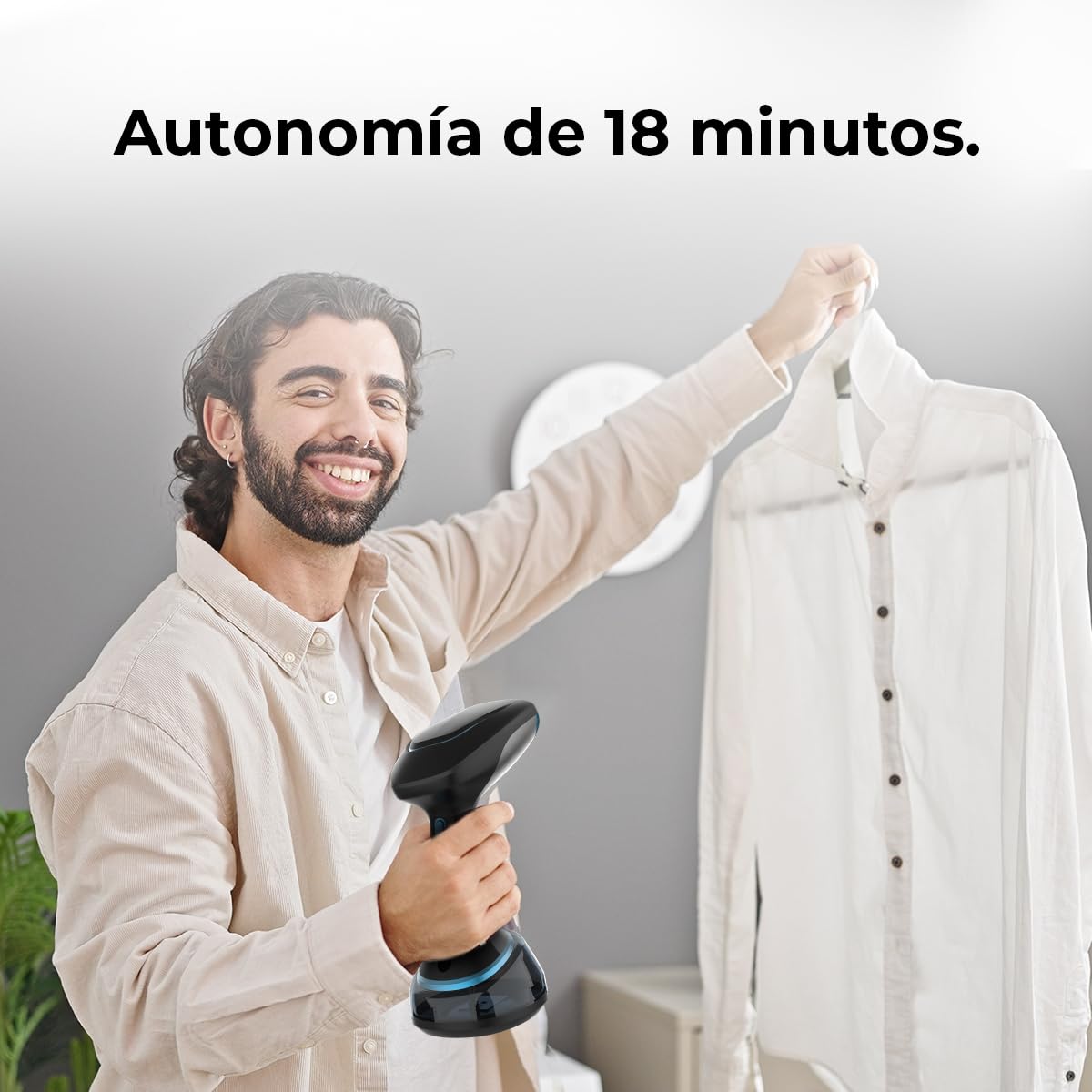 Cecotec Plancha Vertical IronHero 1800 Ultimate. 1800 W, Power Technology, Power Steam, Vapor Continuo de 28 g/min, Touch Control, Fast Steam, Clean Steam, Antigoteo, Auto Shut Off
