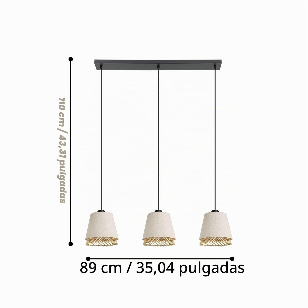 Eglo Tabley Lámpara de techo de estilo natural, adecuada para colocar