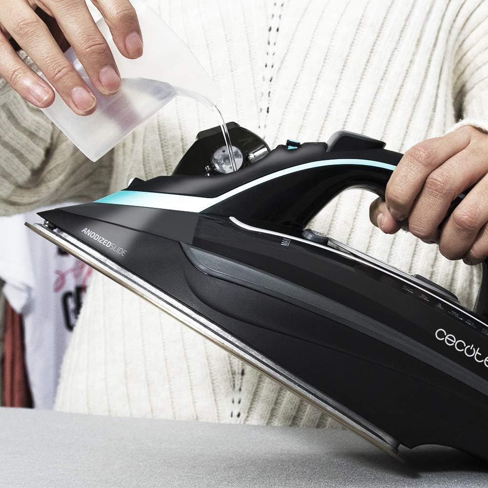 Cecotec Plancha Ropa Vapor 3D ForceAnodized 750 Smart. 3100W, Golpe de Vapor 200 g/min, Doble Suela Anodizada, Pantalla LCD, Antical, Autoapagado, Modo Eco, Depósito 400 ml
