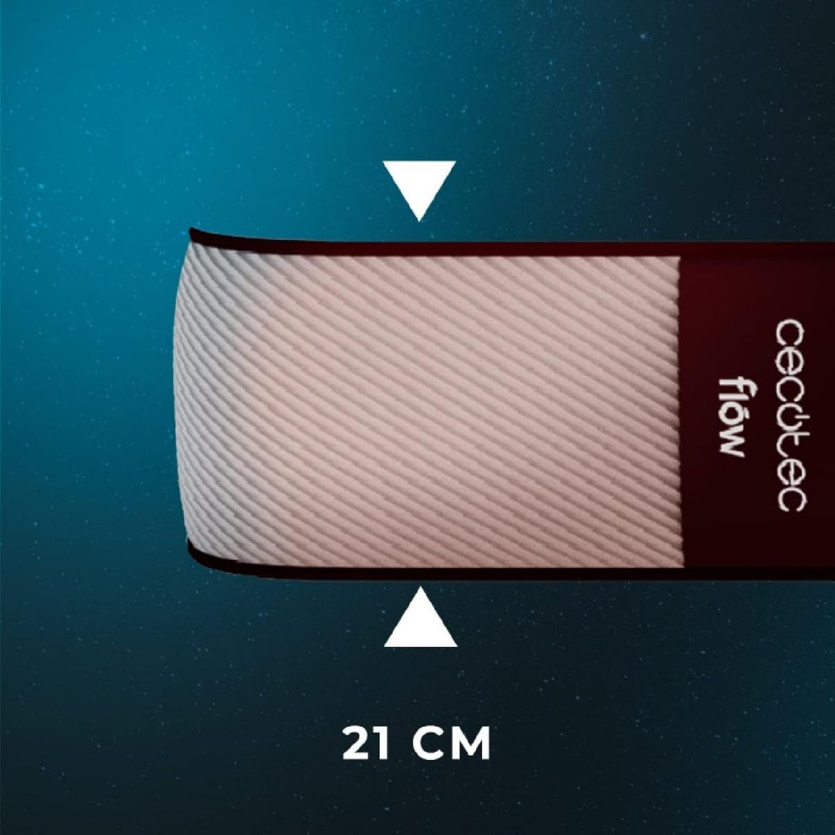 Cecotec Colchón Viscoelástico Flow PureVital 1900 Medida 90x190. Multicapa, Altura 21cm, Firmeza Alta, Núcleo FoamVital, Doble Cara Dual System para Invierno y Verano