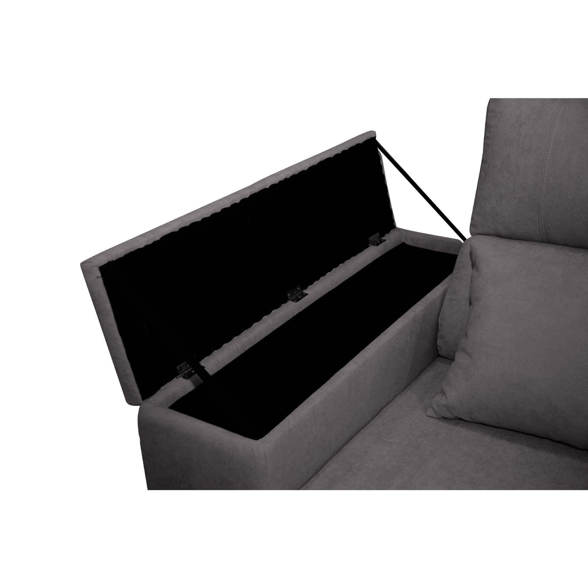 Sofá Chaise Longue Corsa Moderno y Contemporáneo | Confort Máximo con Asientos Deslizantes y Respaldos Reclinables | Tela Antimanchas Aqualine, Arcón de Almacenaje, Hecho en España – Beige Derecha
