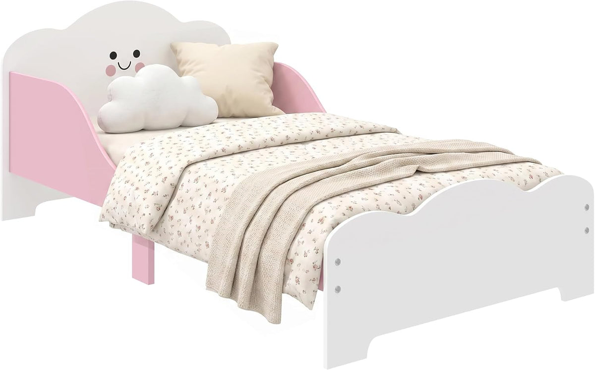 AIYAPLAY Cama Infantil Montessori con Barandillas Altas 70x140 cm Rosa