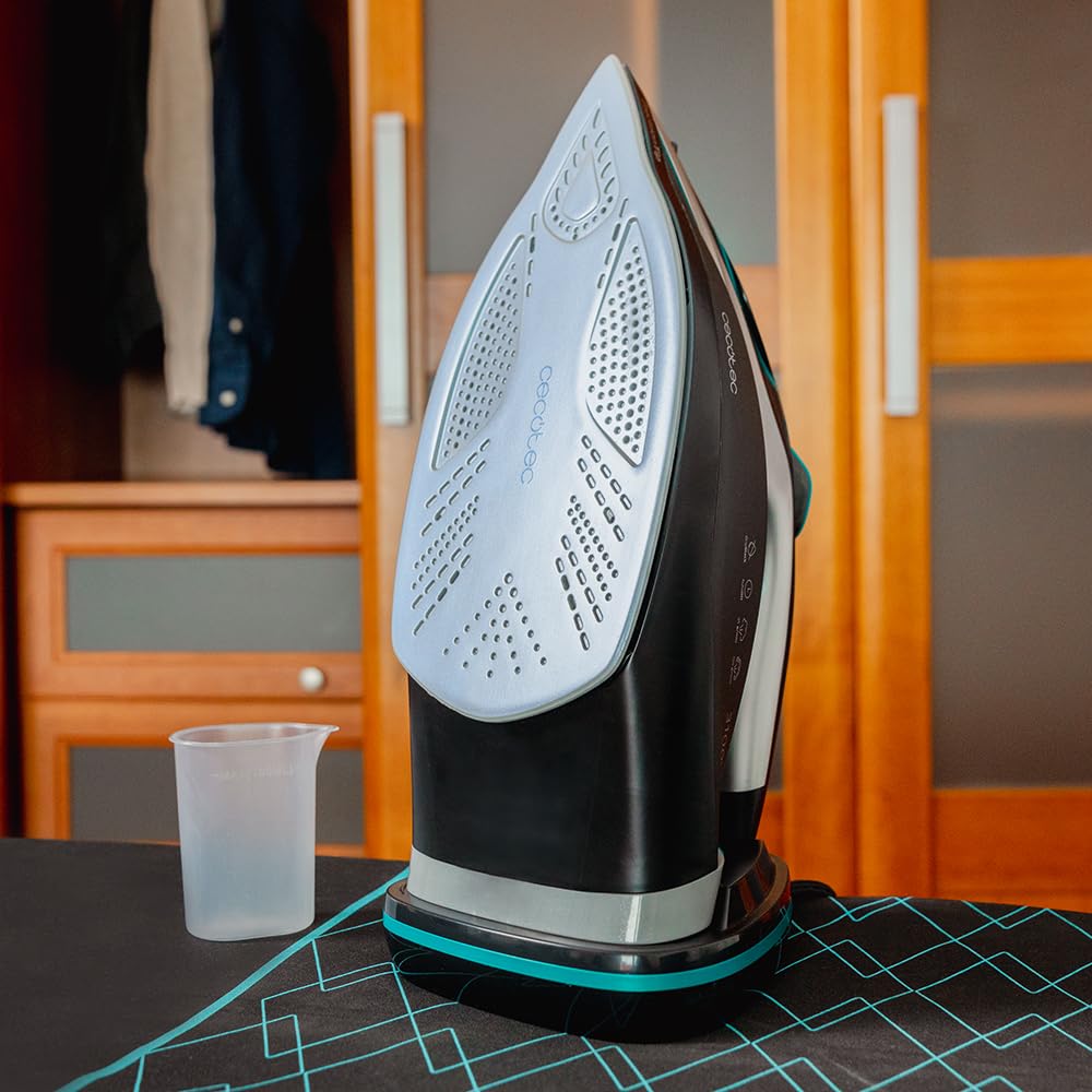 Cecotec Plancha de la Ropa Horizontal Vapor IronHero 3200 Vital. 3200W, Golpe de Vapor 270g/min, Vapor Continuo 70g/min, Suela Gran Resistencia con Deslizamiento Perfecto, Antigoteo
