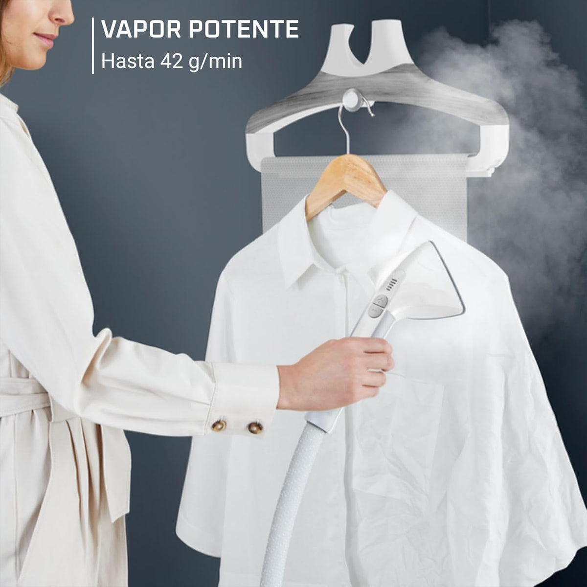 Rowenta Origin Home, Cepillo de vapor vertical, Potencia de 2000 W