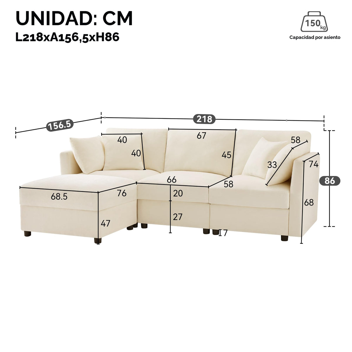 Lubvtti Sofá cama de 3 plazas moderno con función de cama, con espacio de almacenamiento, cargador USB, reposabrazos portaobjetos y 2 cojines, sofá de esquina en L, sofá de 3 plazas, chenilla (C-gris)