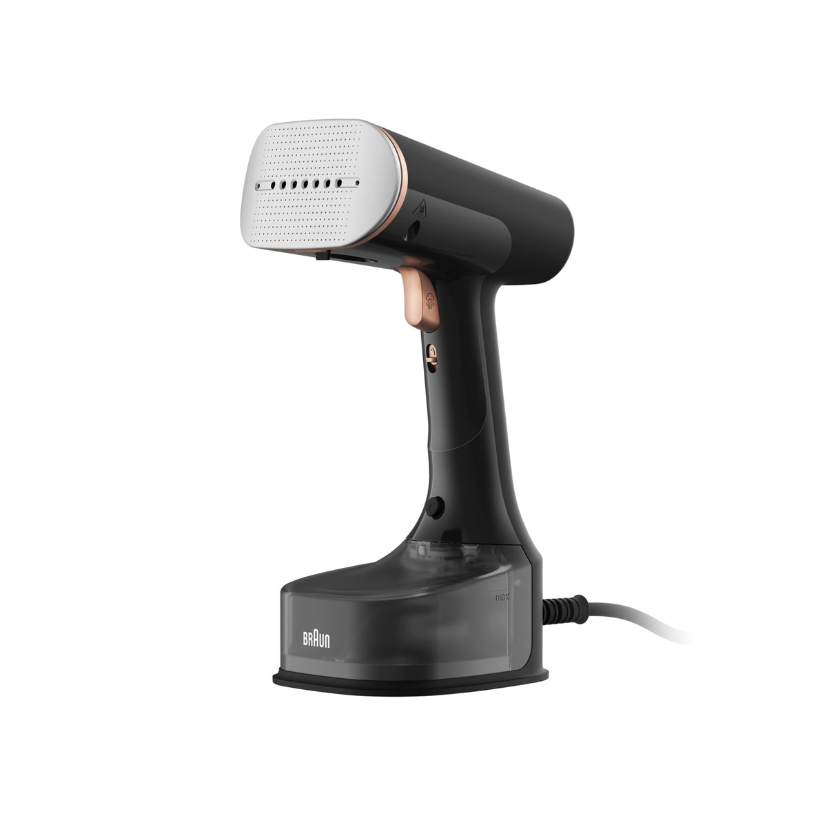 Braun QuickStyle 5 GS5011PU, Plancha Vertical con Doble Placa FreeGlide 3D, Steamer Vertical con Calentamiento Rápido, Vapor 22 g/min, Capacidad 150 ml, 1200W, Blanco/Violeta