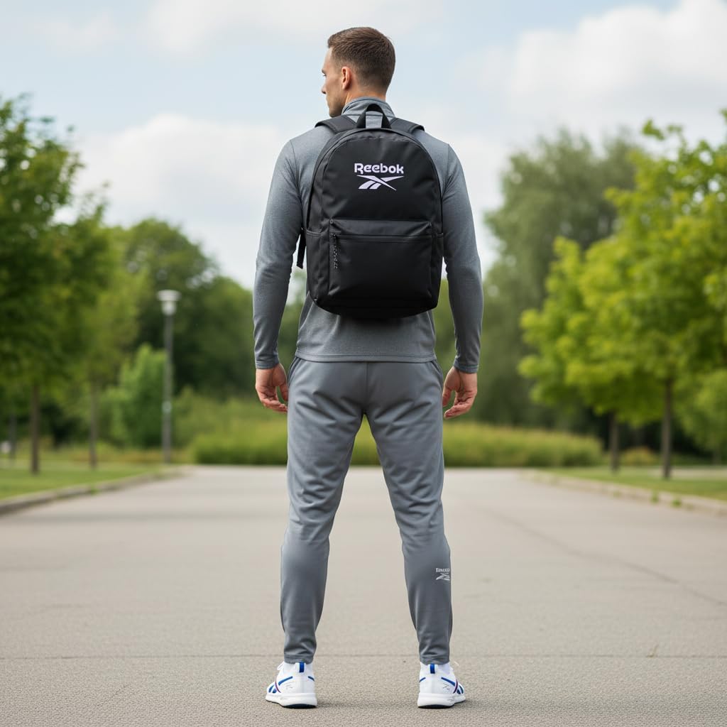 Reebok Carson Mochila para portátil, fabricada en poliéster, Tirantes anchos, ergonómicos y acolchados que se adaptan perfectamente a la espalda, Múltiples formas de usarlo, varios compartimentos