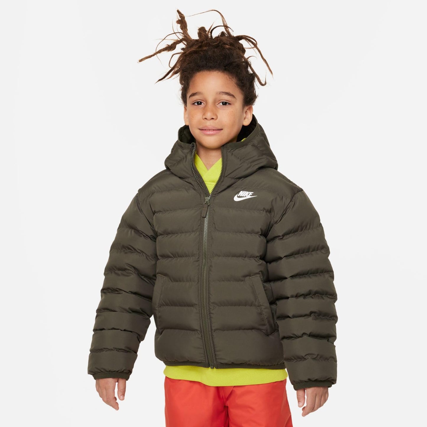 NIKE K Nsw Low Synfl Jkt Adp Hip Length Hooded Jkt Unisex - Niños y jóvenes
