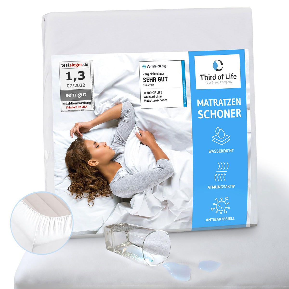 Protector de colchón 90x200 Impermeable y Transpirable, hipoalergénico