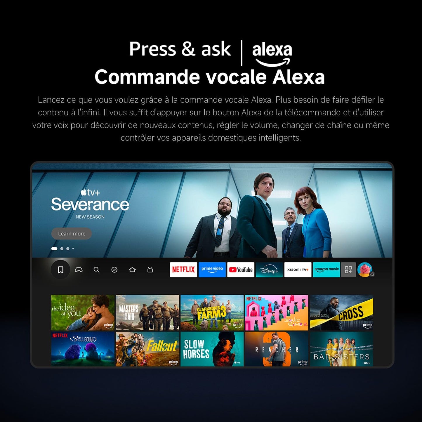 XIAOMI TV F 65, 65 Pulgadas (165 cm), 4K UHD, Smart TV, Fire OS8, Control por Voz Alexa, HDR10, MEMC, Modo Game Boost 120Hz, Compatible con Apple AirPlay