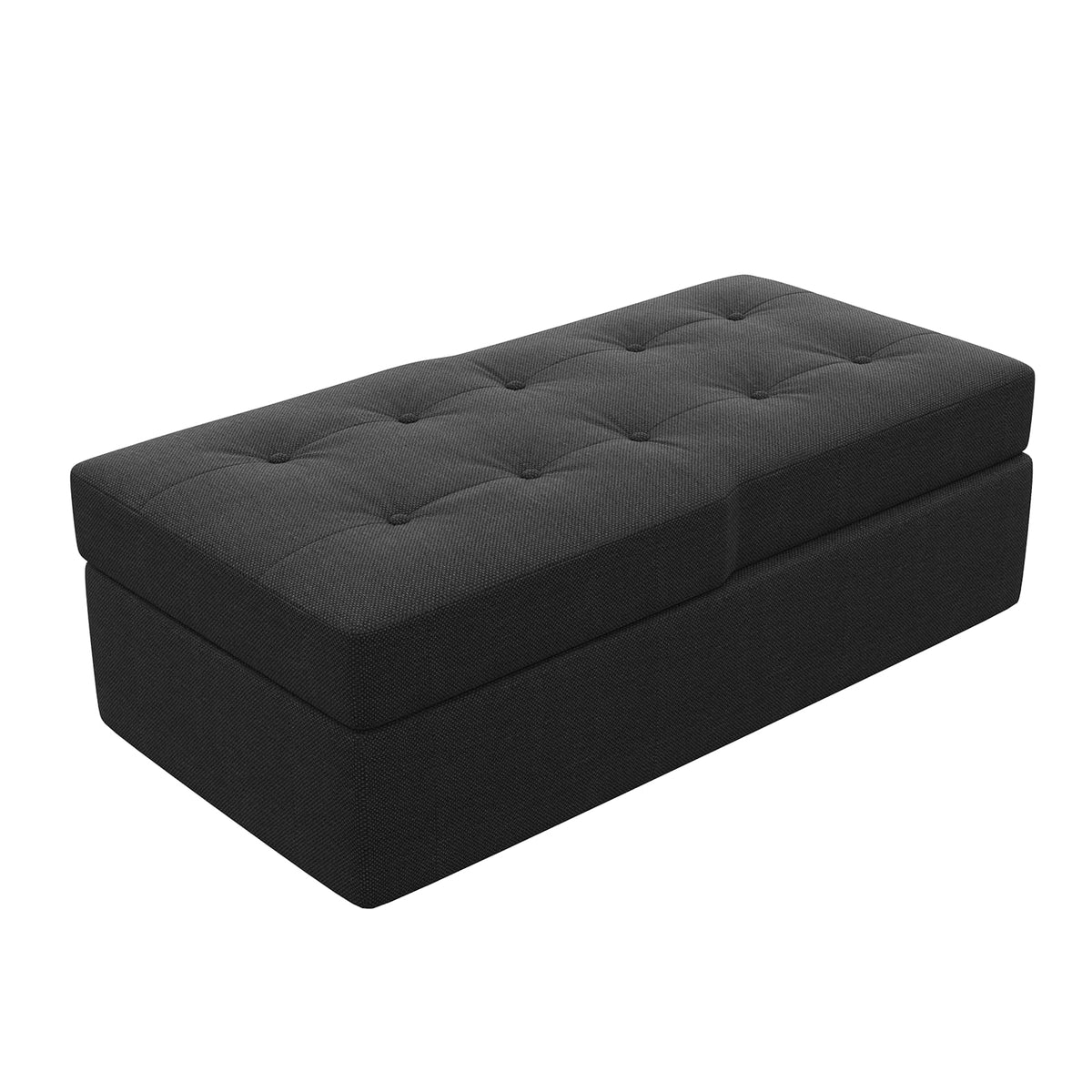 Devoko Sofá Cama L 3 plazas Azul Marino con almacén y portavasos, sofá Convertible Suave para salón y Piso, multifunción con Brazos amplios y Gran almacenaje