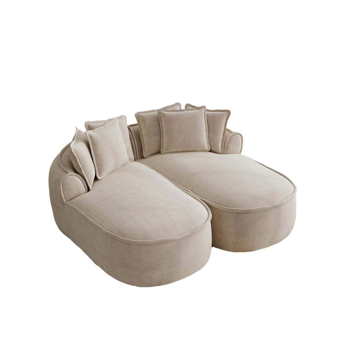 Sofá modular en forma de L sin marco, cómodo sofá de chenilla nube con asiento profundo, chaise longue moderno, extra grande, cojín ideal para salón, color verde