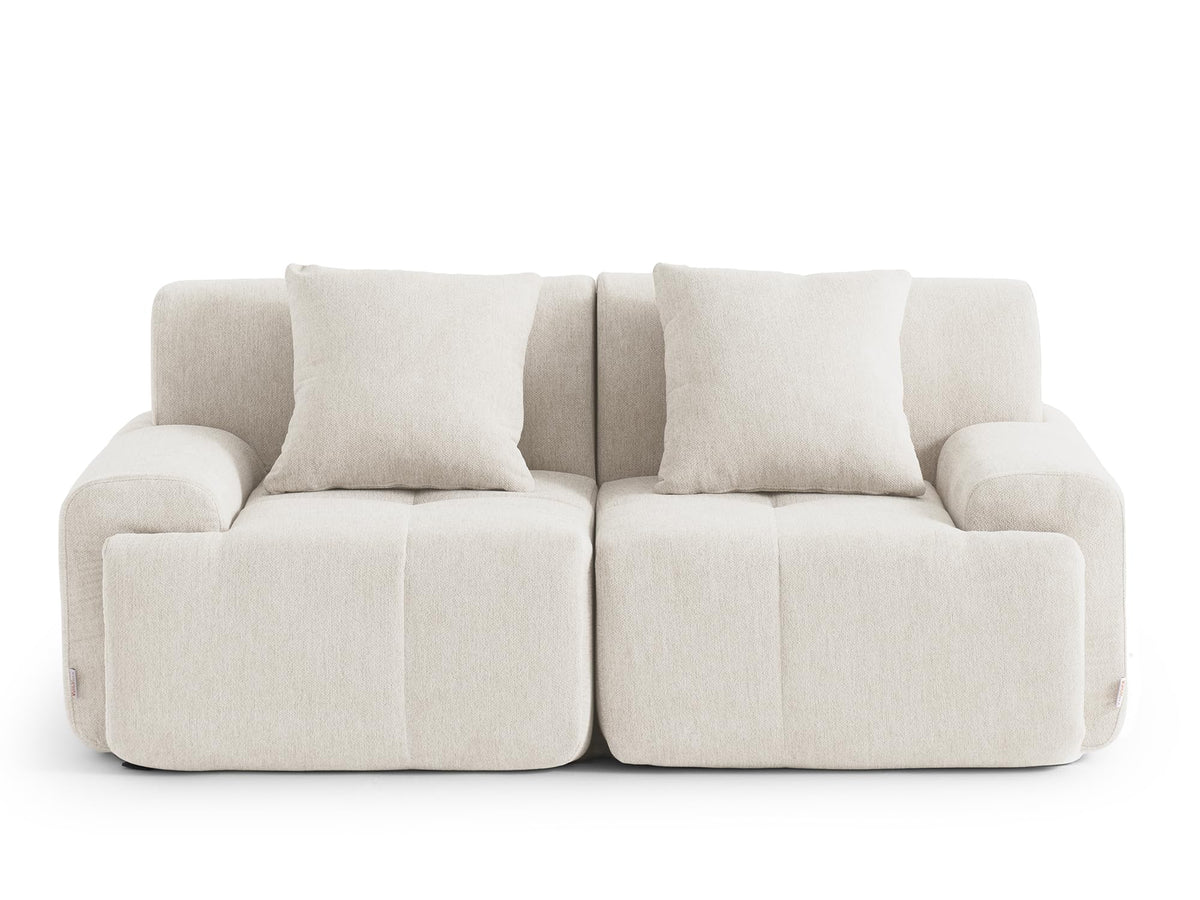 Sofá Modular 3 plazas con Chaise Longue, tapizado en Chenilla, Fundas de Cojines desenfundables (Gris Mineral, 3 plazas con Chaise Longue)