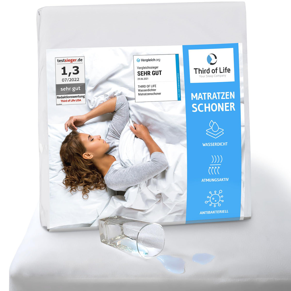Protector de colchón 90x200 Impermeable y Transpirable, hipoalergénico
