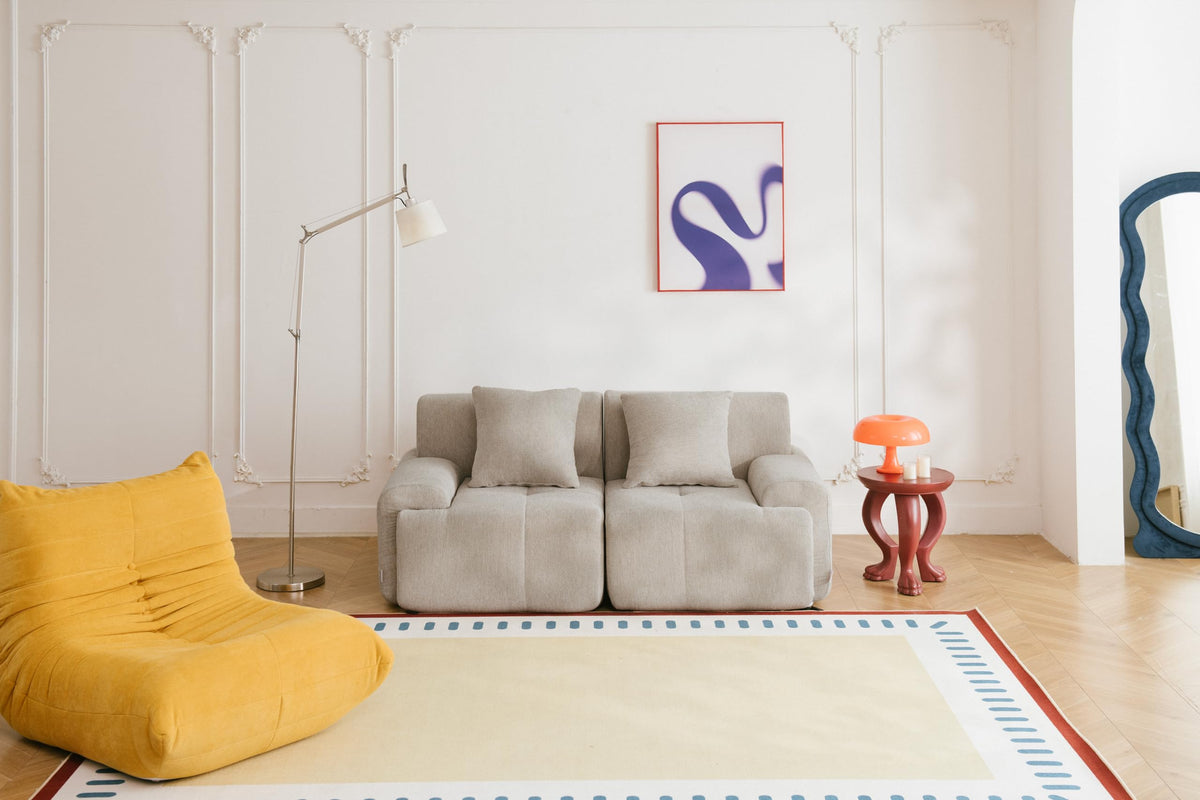 Sofá Modular 3 plazas con Chaise Longue, tapizado en Chenilla, Fundas de Cojines desenfundables (Gris Mineral, 3 plazas con Chaise Longue)