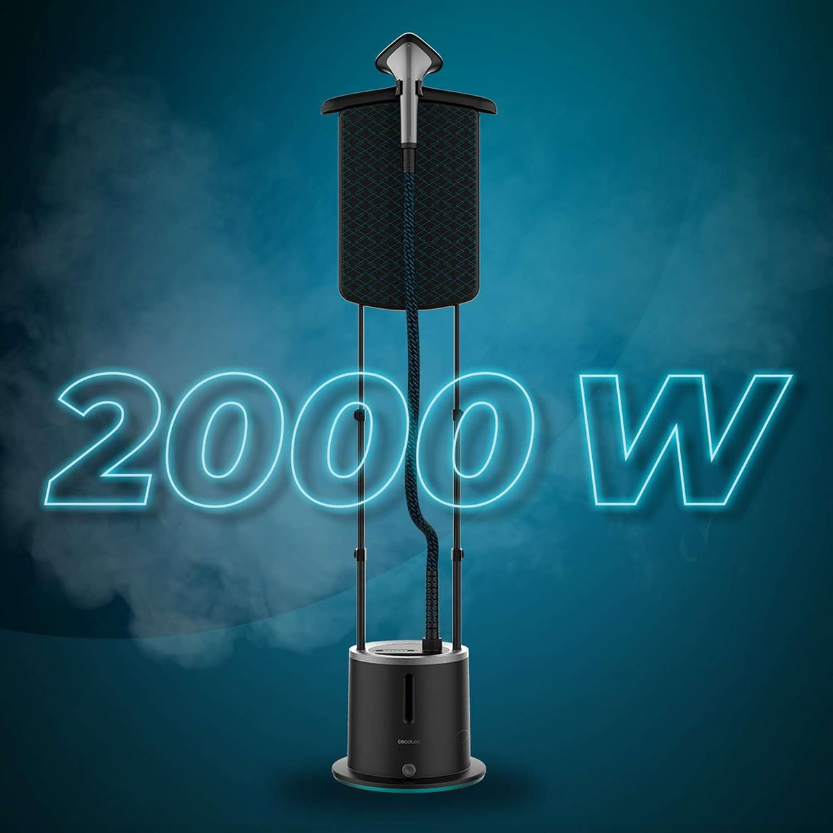 Cecotec Centro de Planchado Vertical IronHero 2000 Vertical Station. 2000, Tabla de 3 Posiciones (25º, 90º y 180º), Vapor continuo 47g/min, Calentamiento en 35 Segundos, 5 Programas, Depósito de 1,7L